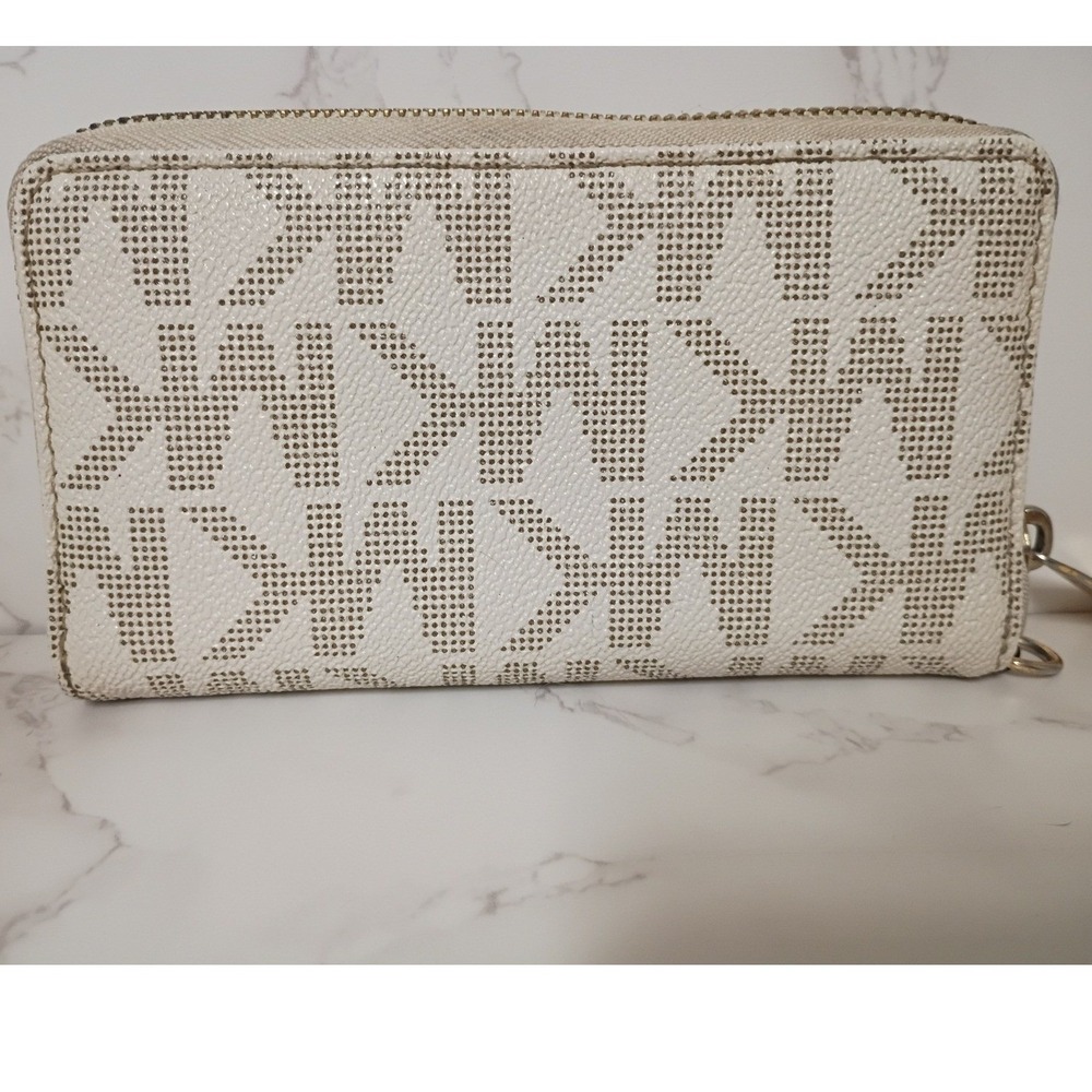 MICHAEL KORS Jet Set Vanilla Leather Zip-Around Continental Wallet - EUC - Picture 2 of 7